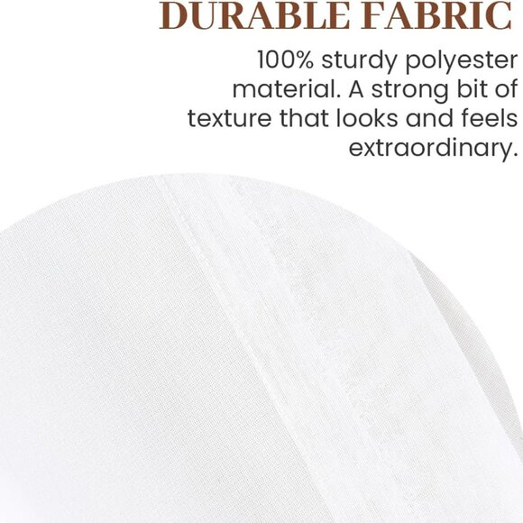 Dreaming Casa Solid Sheer CurtainsWhite Rod Pocket 2 Panels 100" W x 84 - Picture 4 of 8